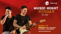 rock & roll music Blog header post template