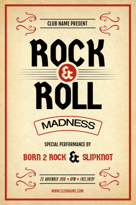 Rock & Roll Performance Poster Template