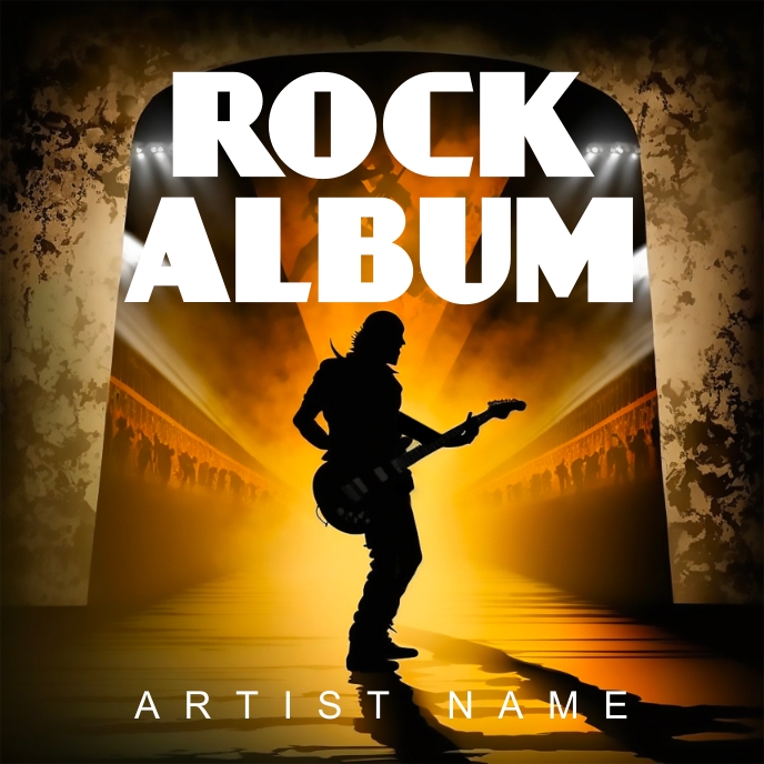 rock album cover deisgn Pochette d'album template