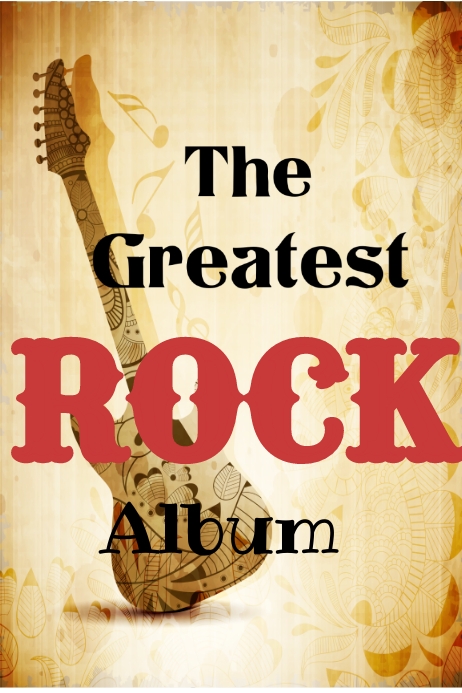 rock album cover Poster template