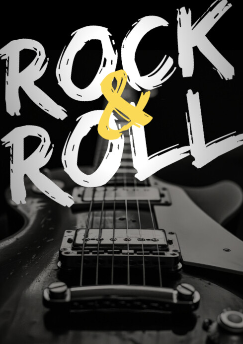 Rock and Roll A4 template
