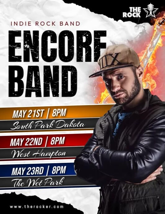 Rock Band Event Schedule Pamflet (VSA Brief) template