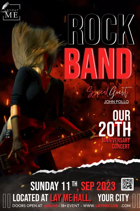 Concert Ad Examples Rock Band Festival Video Ads Template | PosterMyWall
