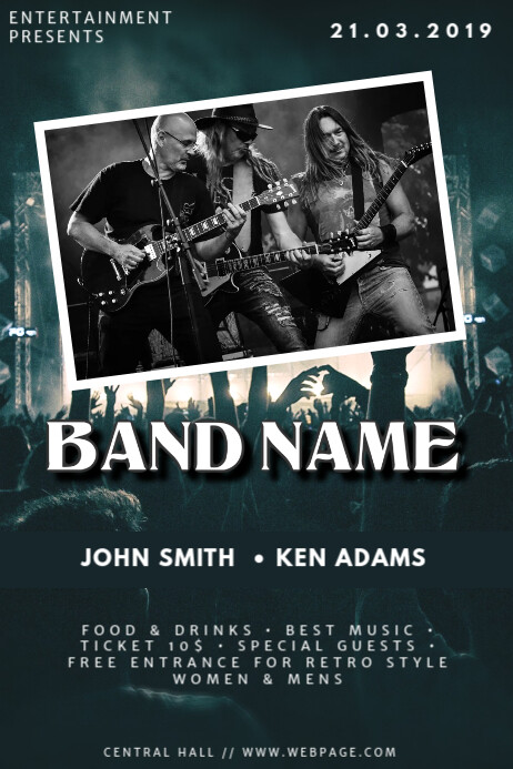 Rock Band Flyer Template Postermywall