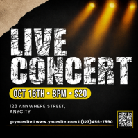 Rock Band / Live Concert – Instagram Post (Grunge Bold) template