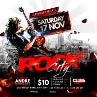 rock city concert Cuadrado (1:1) template