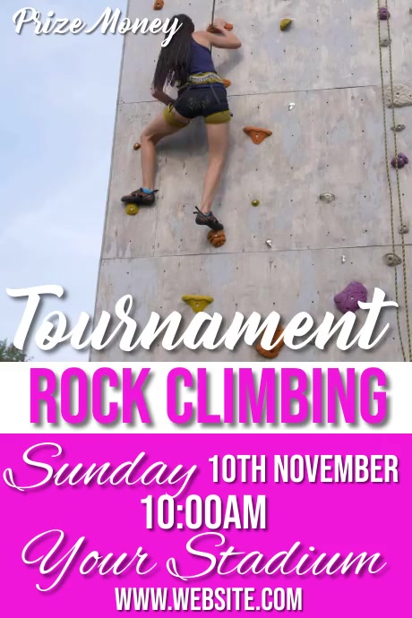 Rock Climbing Template PosterMyWall