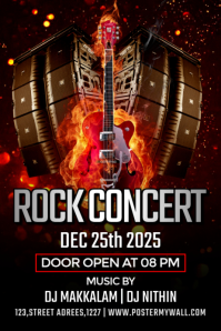 rock concert Transparent 4 stopy × 6 stóp template