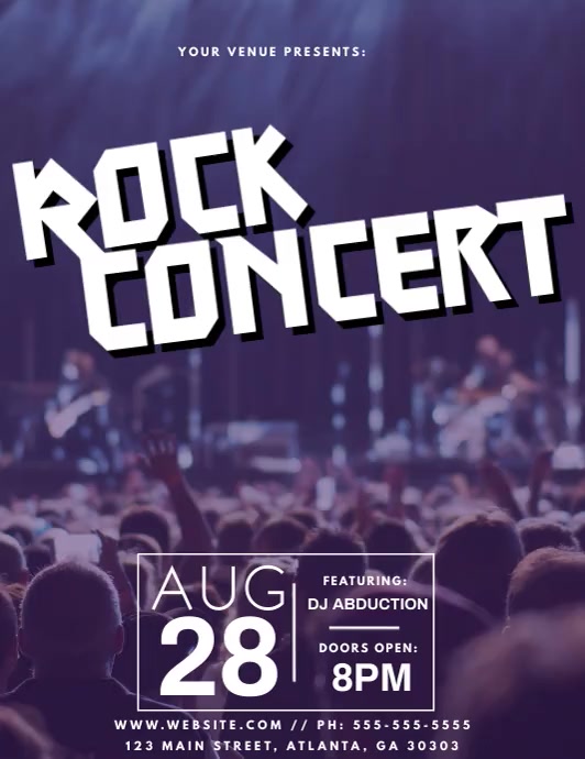 Template Rok Rock concert Design video Template | PosterMyWall