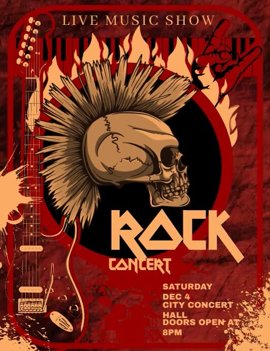 Rock Concert Template video background | PosterMyWall