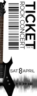 Rock Concert Ticket Door Hanger template