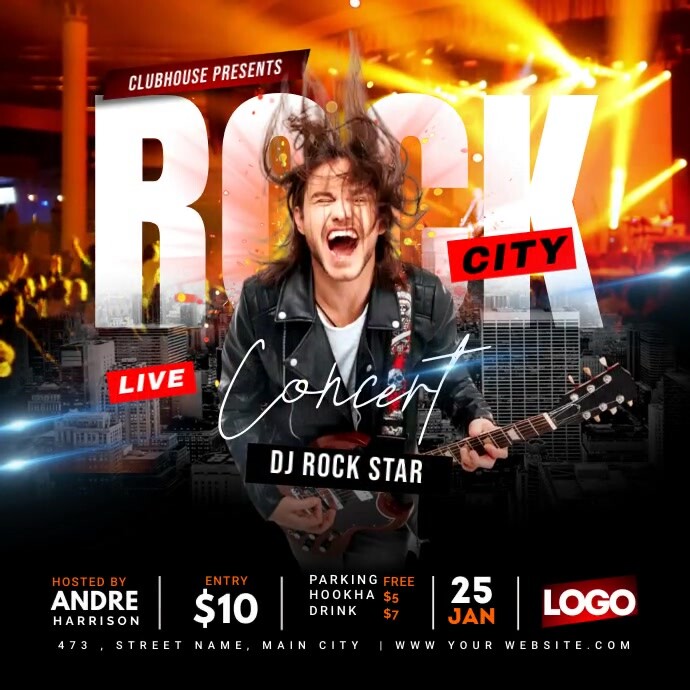 Concert Ad Examples Copy of rock concert video ads flyer | PosterMyWall