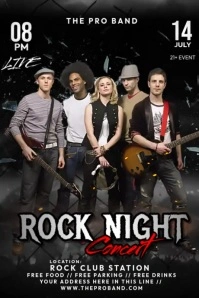 Rock Concert Video Póster template