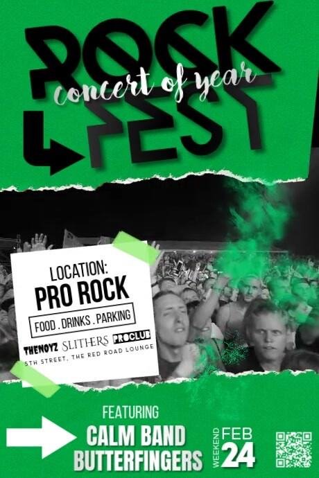 Rock Festival Concert of the Year Plakkaat template
