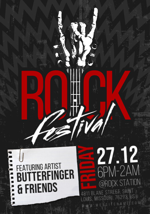 Rock Festival Flyer Template | PosterMyWall