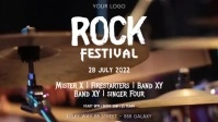 Rock Festival music event Party Concert Band Vídeo de portada de Facebook (16:9) template