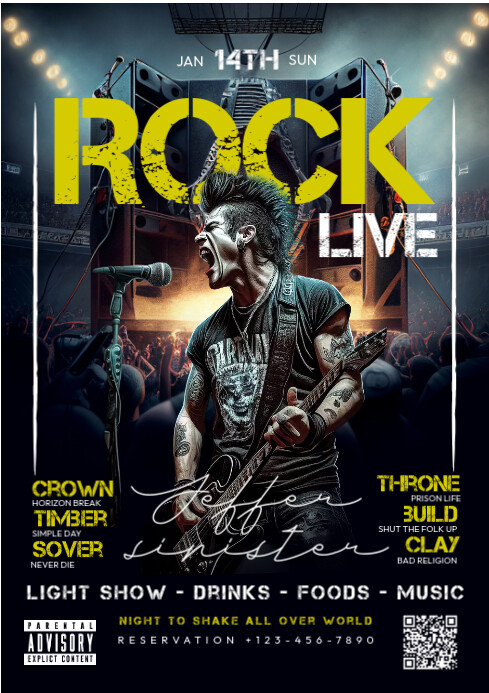 Template Rok Rock in Concert Template | PosterMyWall