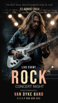 Rock Live Event Concert Instagram Ad template