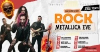 Rock Metallica Banner Imagem partilhada do Facebook template