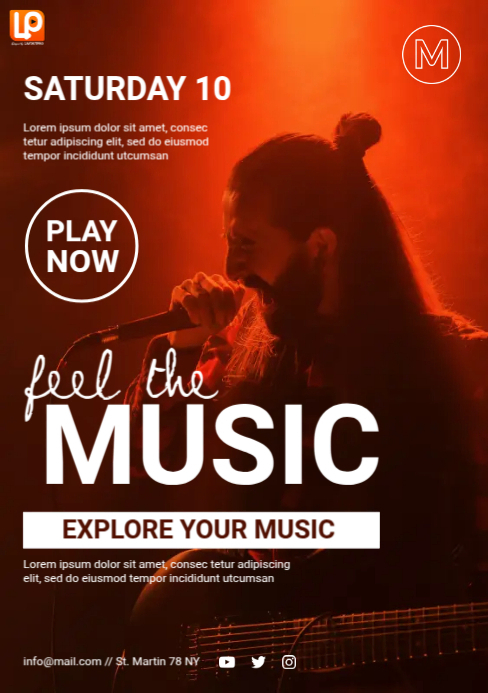 Rock Music Ads Template | PosterMyWall