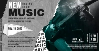 Rock Music Banner Template Obraz udostępniany na Facebooku