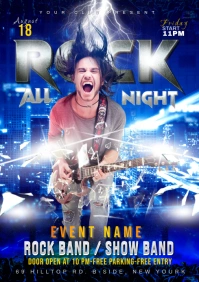 rock music flyer A2 template