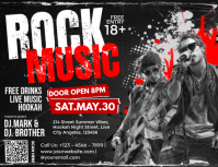 Black Rock Music Event ใบปลิว Template