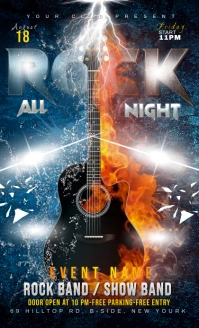 rock music party flyer template