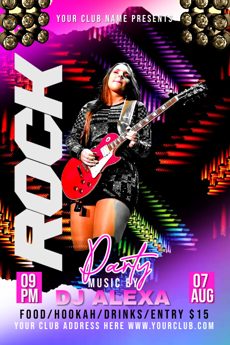 Rock Music Poster template