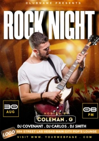 rock night A4 template