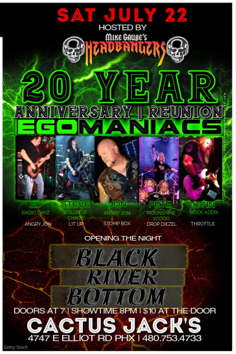 rock night Cartaz template