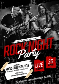 Rock Night Flyer A5 template