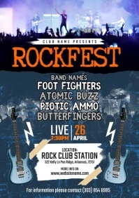 Rock Night Flyer A5 template