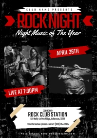 Rock Night Flyer A5 template
