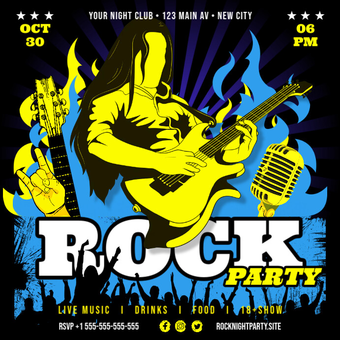 Rock Party Banner Template Postermywall