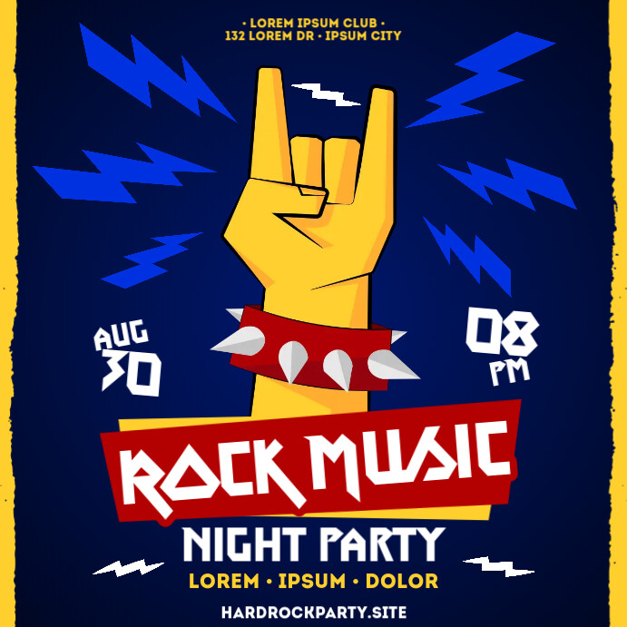 Modèle ROCK PARTY BANNER | PosterMyWall