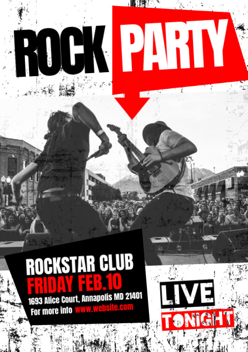 Rock Party Flyer Template | PosterMyWall