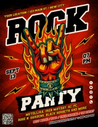 Rock Party Flyer template