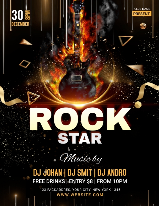 Rock Star Template PosterMyWall