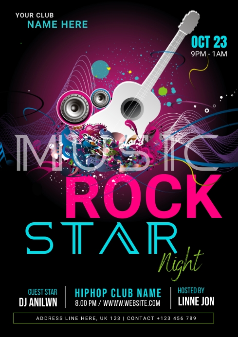 Rock Star Flyer Template | PosterMyWall
