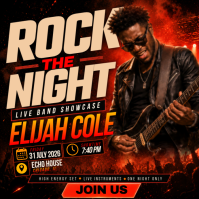 Rock The Night Live Showcase Instagram na Post template