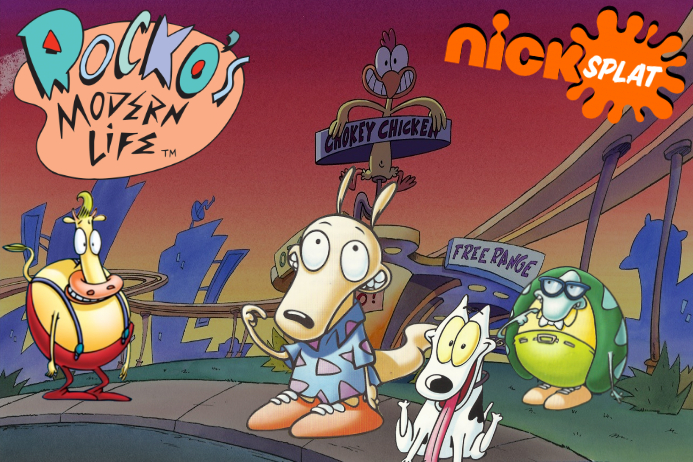 Rocko's Modern Life Nickelodeon 90's Cartoon Party Invite Plakat template