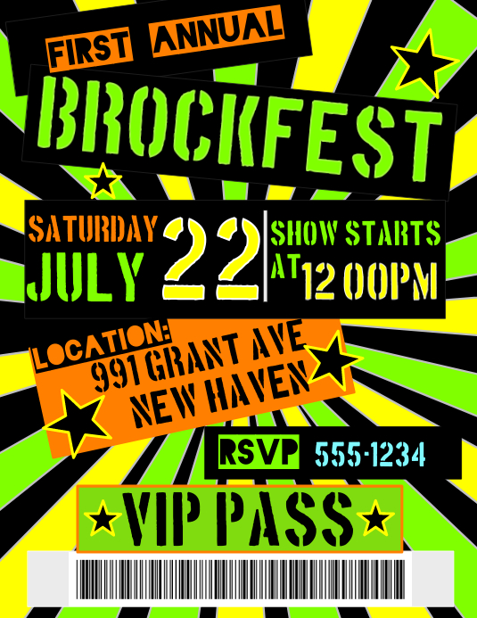 Rockstar Backstage Pass Birthday Template Postermywall Rockstar Backstage Pass Birthday Template Postermywall