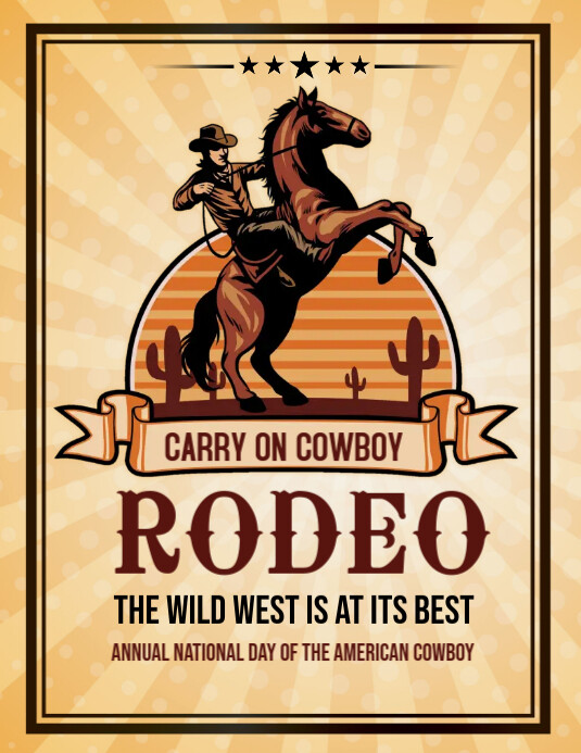 Rodeo,event,cowboy Ulotka (US Letter) template