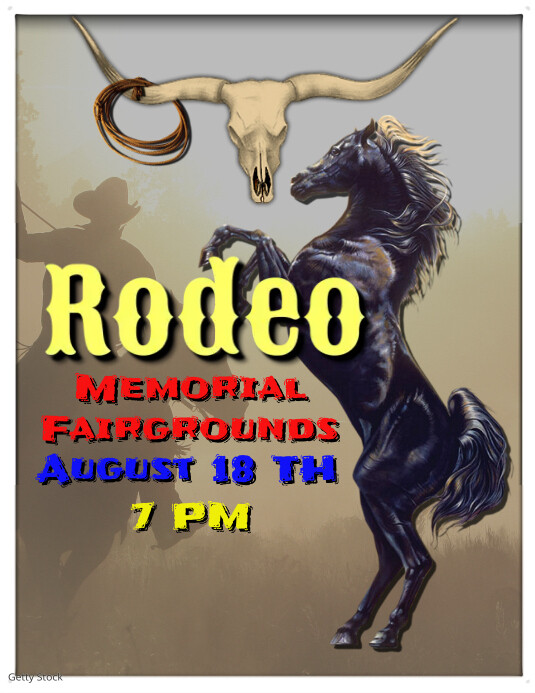 Writing Template Rodeo Plantilla de Rodeo de | PosterMyWall