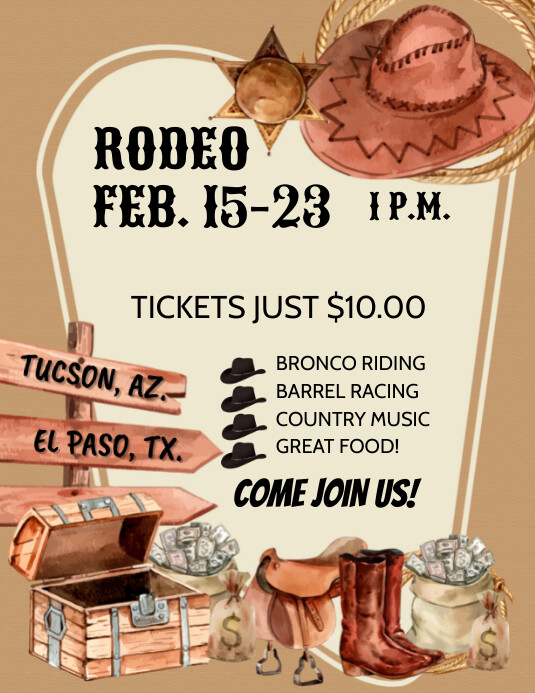 Rodeo Program Design rodeo Template | PosterMyWall