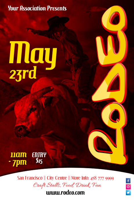Current Rodeo Poster Rodeo Poster Template | PosterMyWall