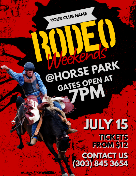 Local Goat Roping Flyers Plantilla de Folleto Del Rodeo Flyer | PosterMyWall