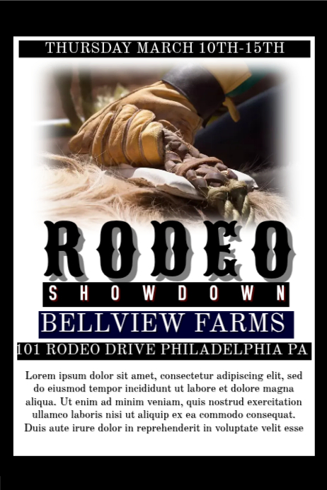 Plantilla de Folleto Del Rodeo Flyer | PosterMyWall