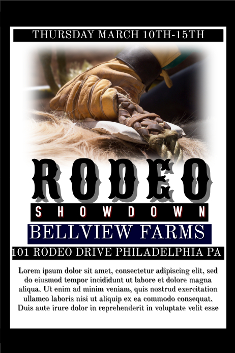 Advertisement For Rodeo Rodeo Flyer Template | PosterMyWall